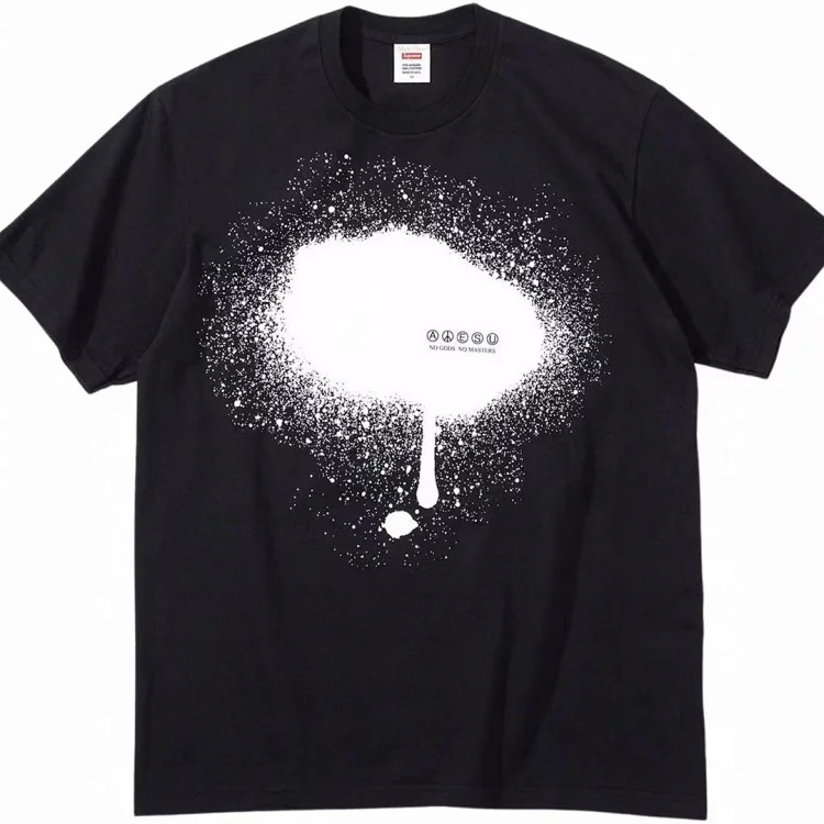 Cross-border original beauty trend Sup letter printing BOX high short-sleeved T-shirt for men and women loose street fashion one piece dropshipping 3