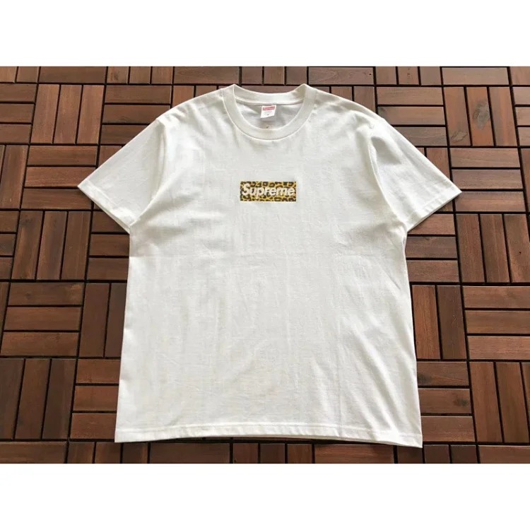 Cross-border original beauty trend Sup letter printing BOX high short-sleeved T-shirt for men and women loose street fashion one piece dropshipping 3