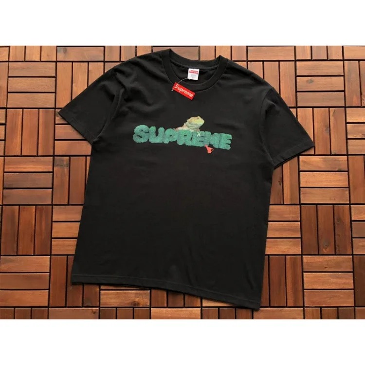 Cross-border original beauty trend Sup letter printing BOX high short-sleeved T-shirt for men and women loose street fashion one piece dropshipping 3