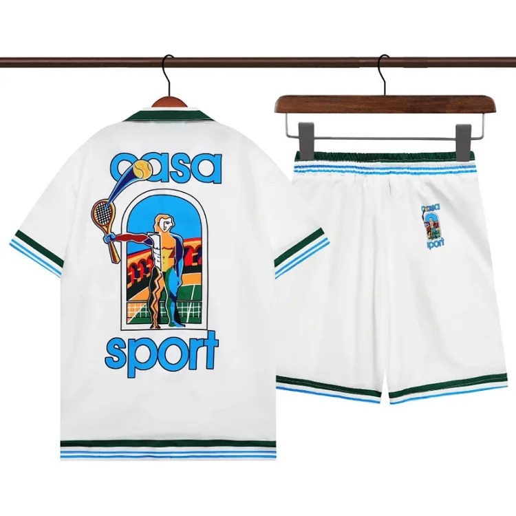 Casa Retro High Street Hip Hop Beach Short-Sleeve Set image 4