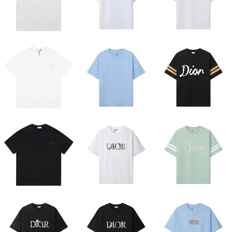 D cd embroidered short sleeve T-shirt
