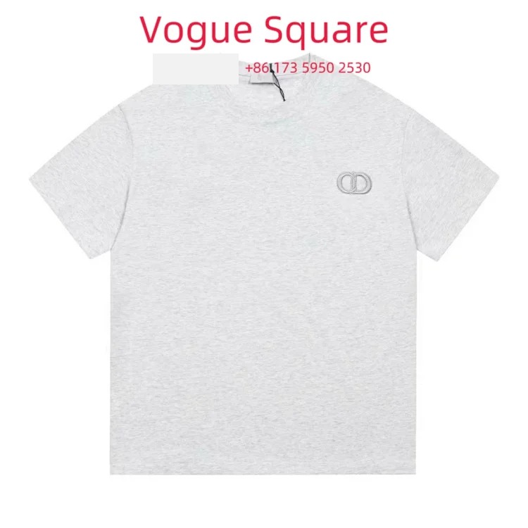 D cd embroidered short sleeve T-shirt image 2