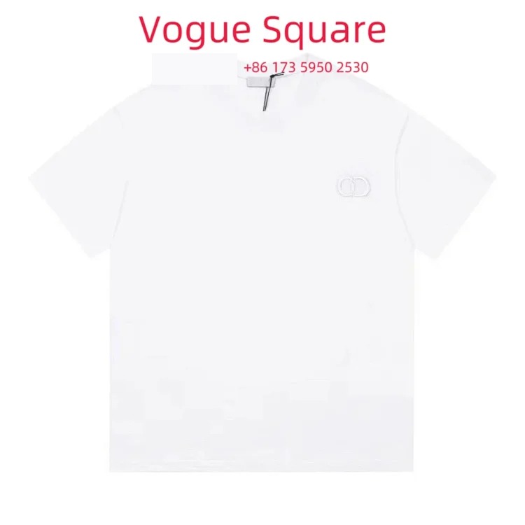 D cd embroidered short sleeve T-shirt image 3
