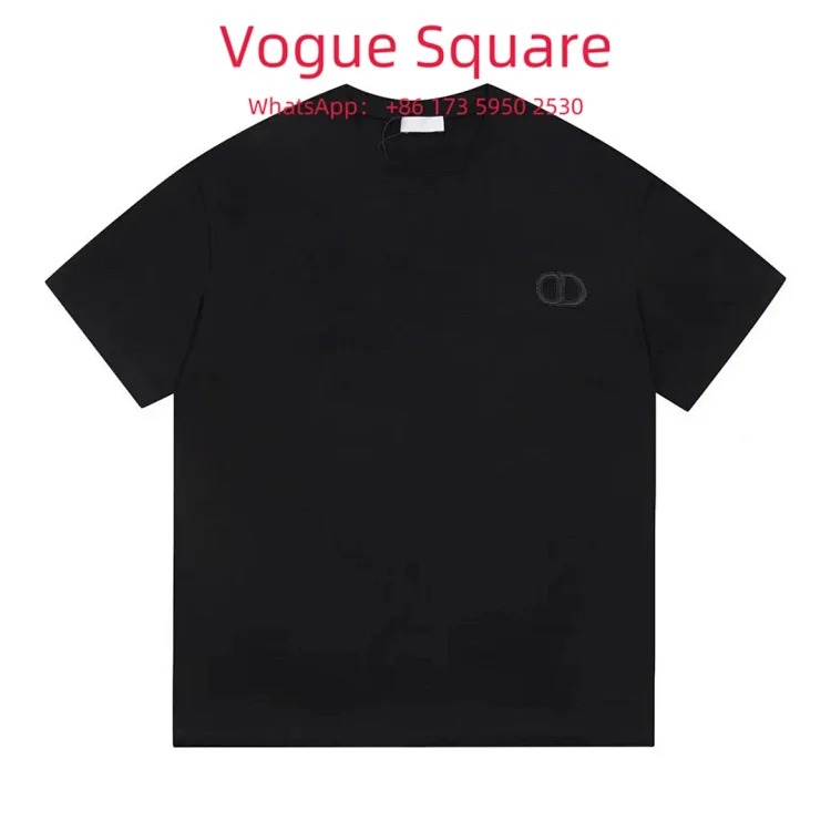 D cd embroidered short sleeve T-shirt image 4