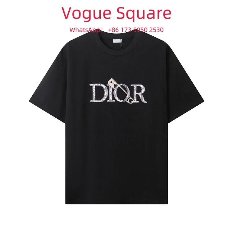 D cd embroidered short sleeve T-shirt image 5