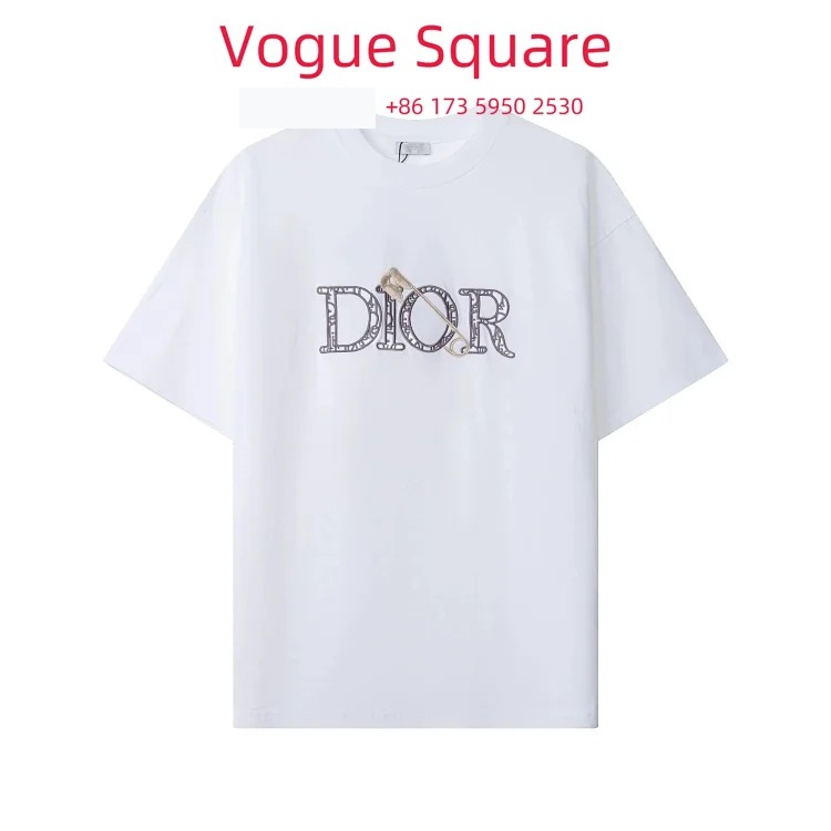 D cd embroidered short sleeve T-shirt image 6