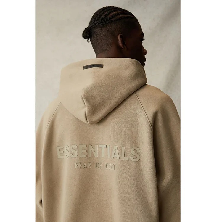2021SS offset printed hooded sweatshirt ESSENTIALS sweatshirt trendy brand plus velvet street cross-border hot sale