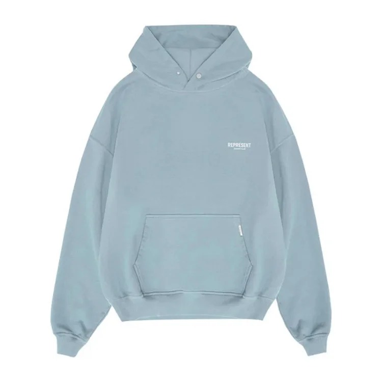 Lili-Represent basic classic letter print high street fashion brand simple and versatile couple hooded sweatshirt hoodie