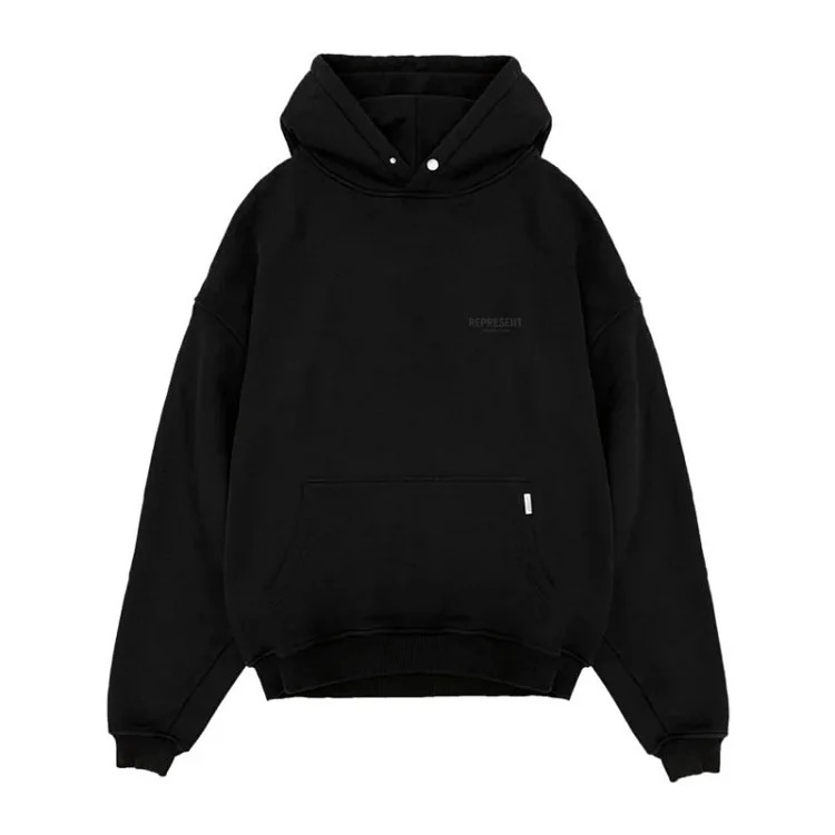 Lili-Represent basic classic letter print high street fashion brand simple and versatile couple hooded sweatshirt hoodie