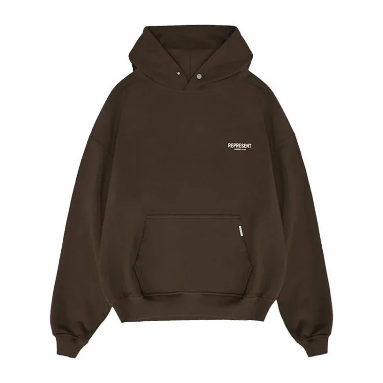 Lili-Represent basic classic letter print high street fashion brand simple and versatile couple hooded sweatshirt hoodie