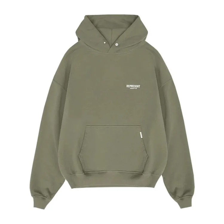 Lili-Represent basic classic letter print high street fashion brand simple and versatile couple hooded sweatshirt hoodie