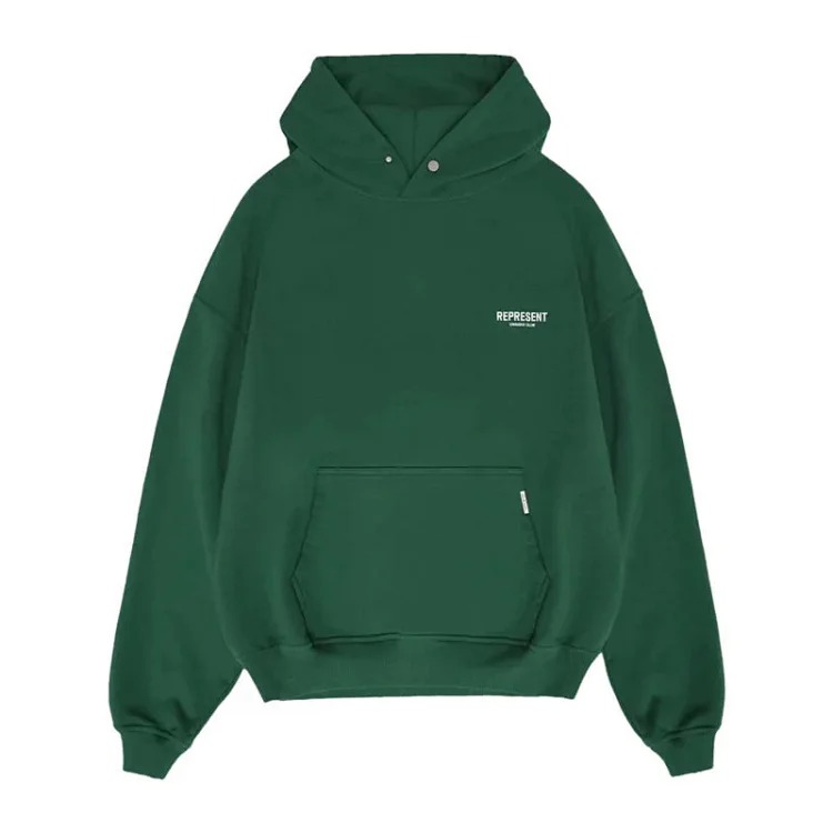 Lili-Represent basic classic letter print high street fashion brand simple and versatile couple hooded sweatshirt hoodie