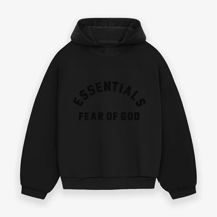 2024SS contrasting color nylon flannel hooded sweatshirt ESSENTIALS trendy brand hoodie cross-border