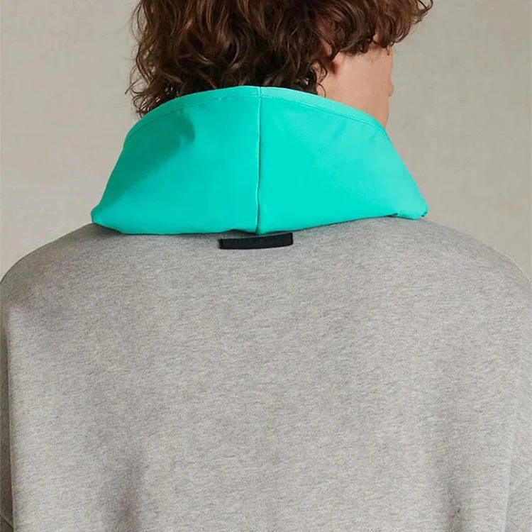 2024SS contrasting color nylon flannel hooded sweatshirt ESSENTIALS trendy brand hoodie cross-border