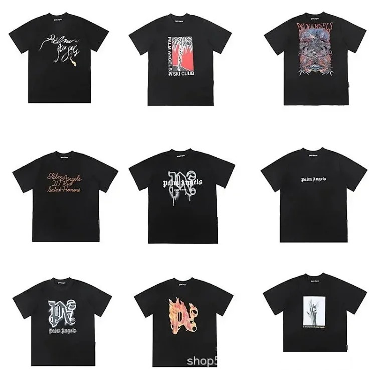 Lettered pure cotton short-sleeved T-shirt for men and women, new summer loose top for couples - CY