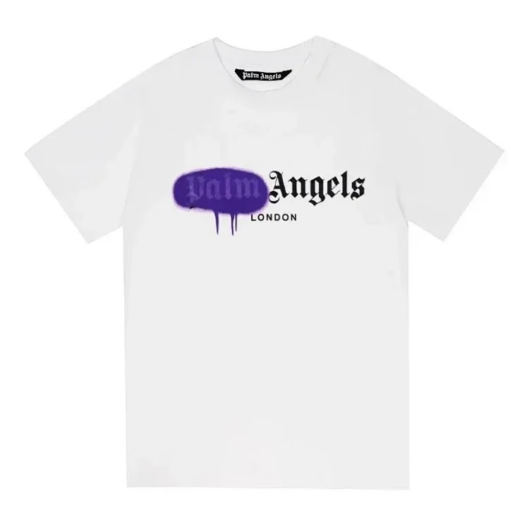 Lettered pure cotton short-sleeved T-shirt for men and women, new summer loose top for couples - CY image 4