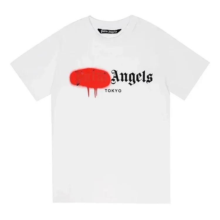 Lettered pure cotton short-sleeved T-shirt for men and women, new summer loose top for couples - CY image 5