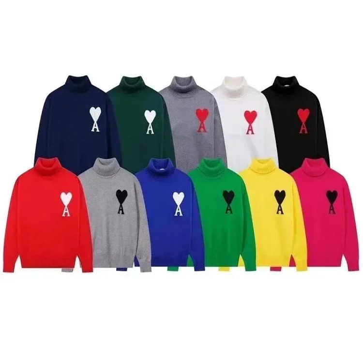 Fashionable love turtleneck sweater
