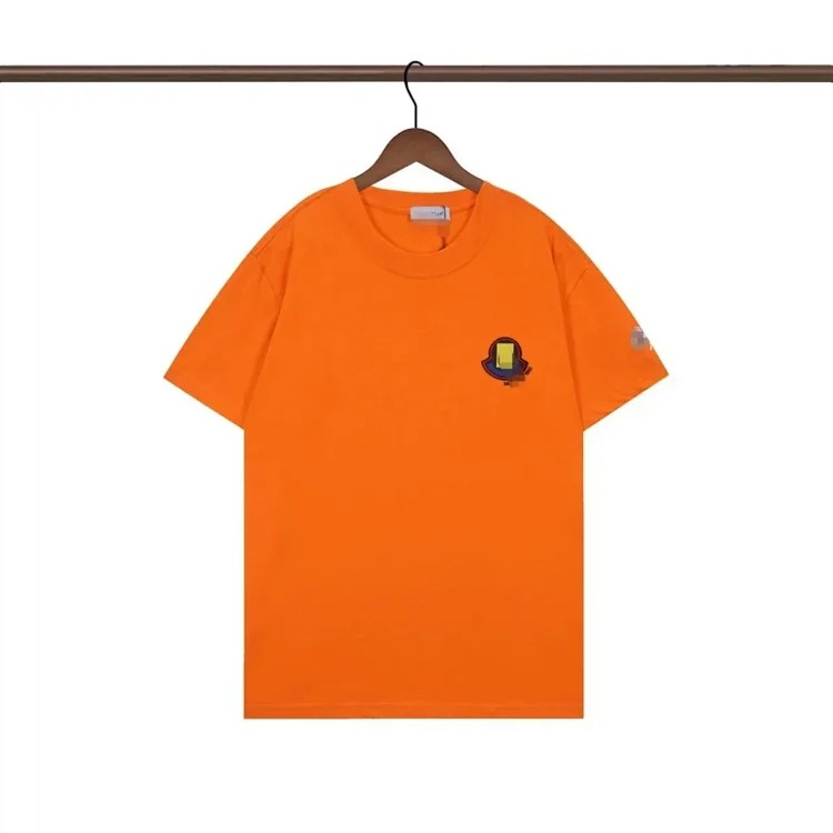 New full-print embroidered short-sleeved men's and women's T-shirts for couples - CY