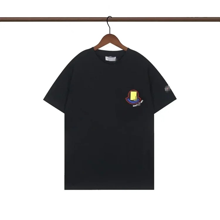 New full-print embroidered short-sleeved men's and women's T-shirts for couples - CY