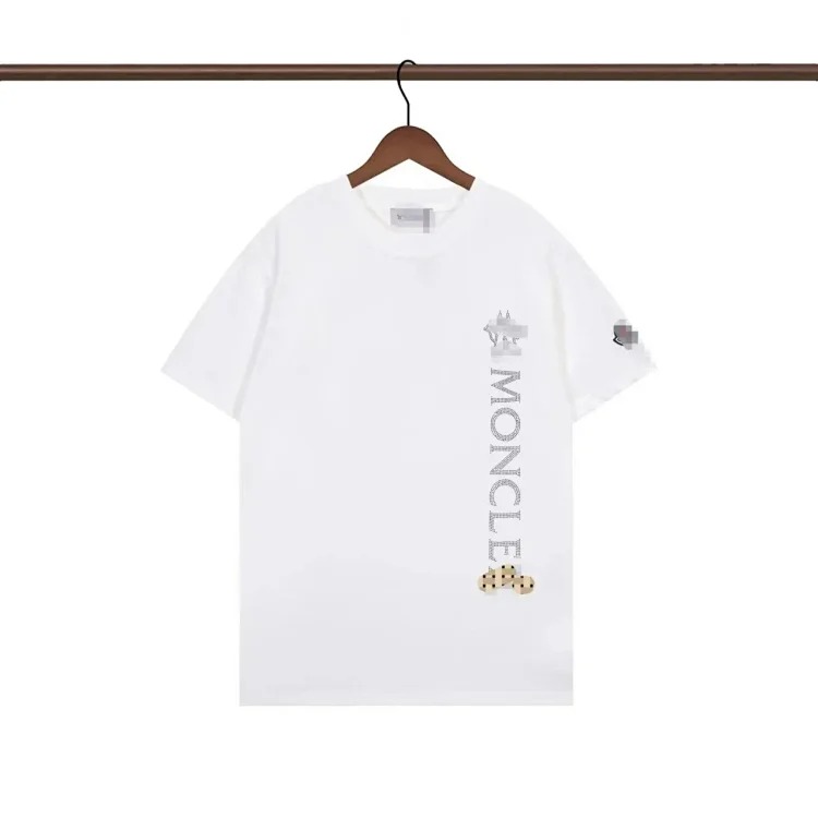 New full-print embroidered short-sleeved men's and women's T-shirts for couples - CY