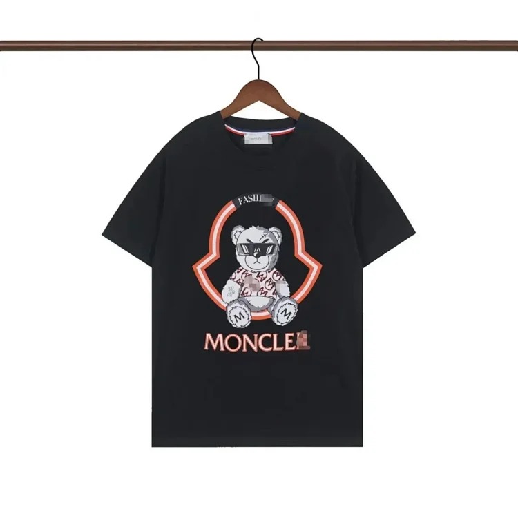 New full-print embroidered short-sleeved men's and women's T-shirts for couples - CY