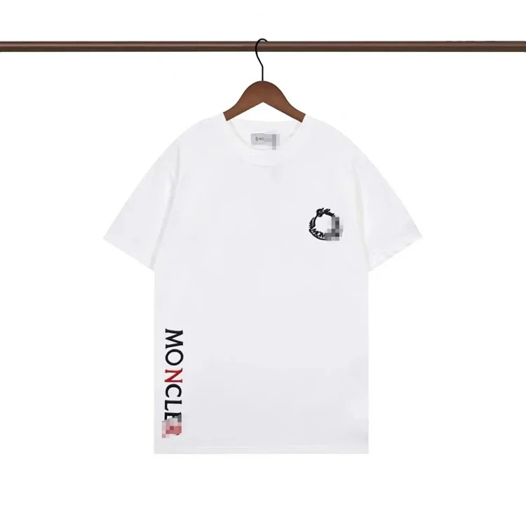 New full-print embroidered short-sleeved men's and women's T-shirts for couples - CY