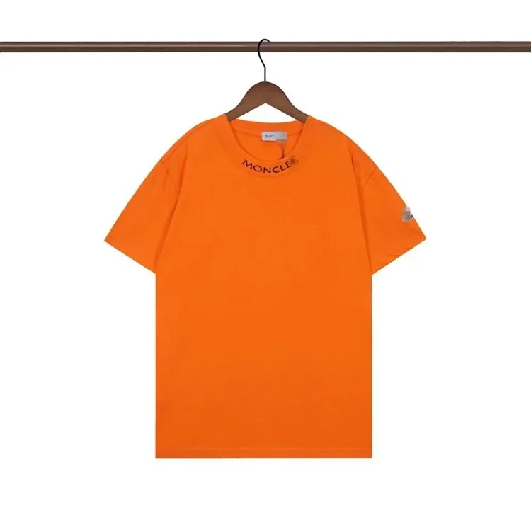 New full-print embroidered short-sleeved men's and women's T-shirts for couples - CY