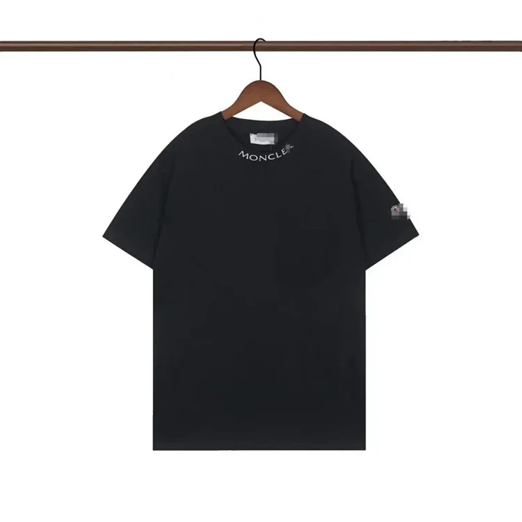 New full-print embroidered short-sleeved men's and women's T-shirts for couples - CY