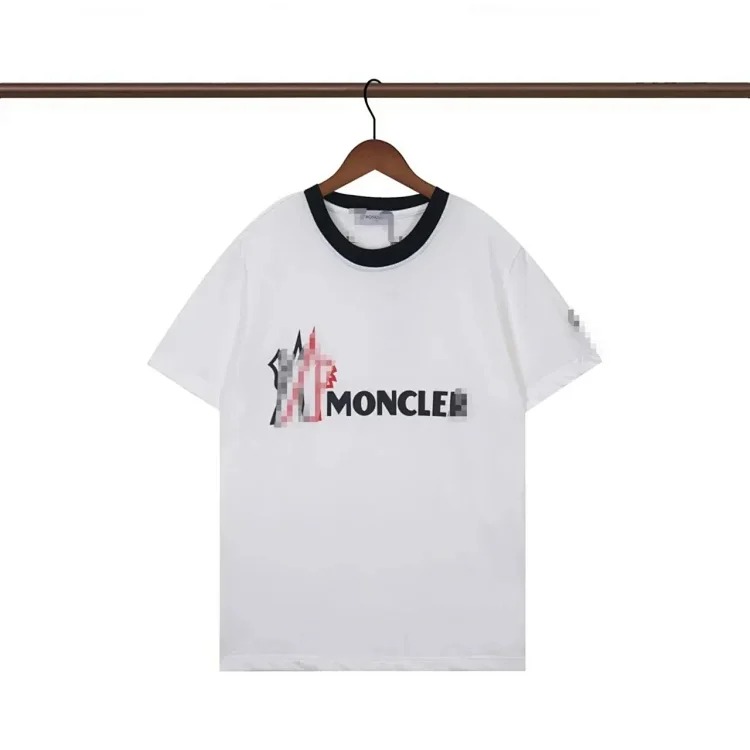 New full-print embroidered short-sleeved men's and women's T-shirts for couples - CY