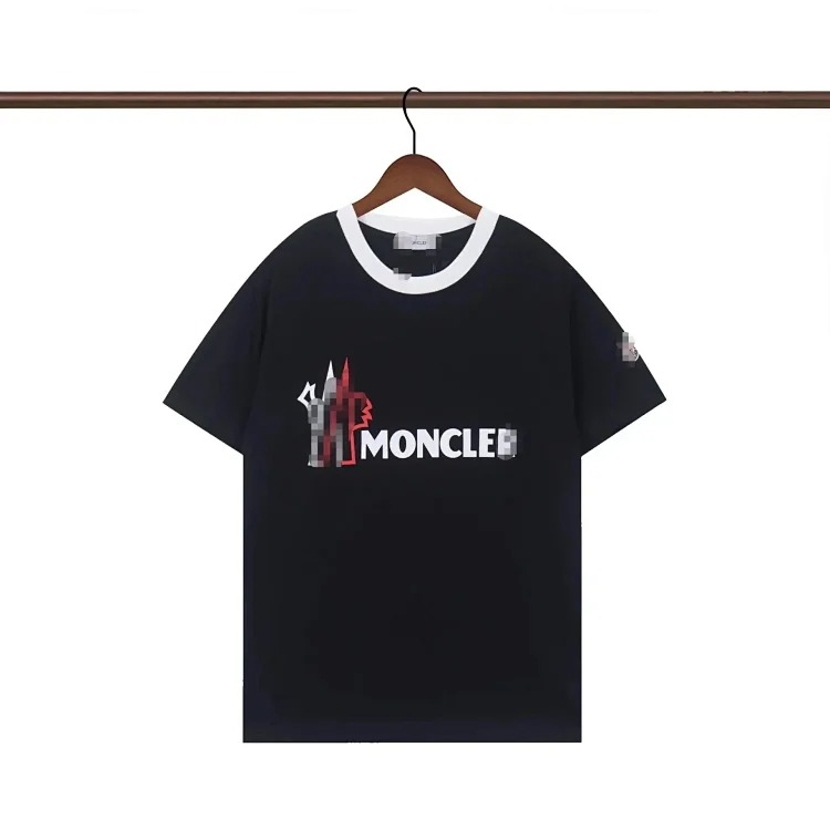 New full-print embroidered short-sleeved men's and women's T-shirts for couples - CY
