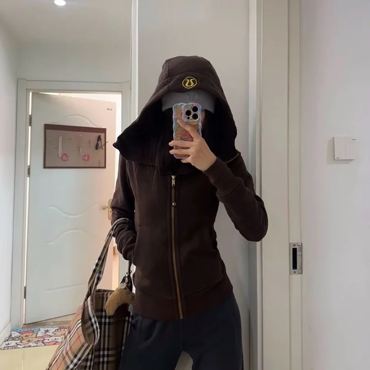 Trendy simple and versatile hoodie 68-Ah image 8