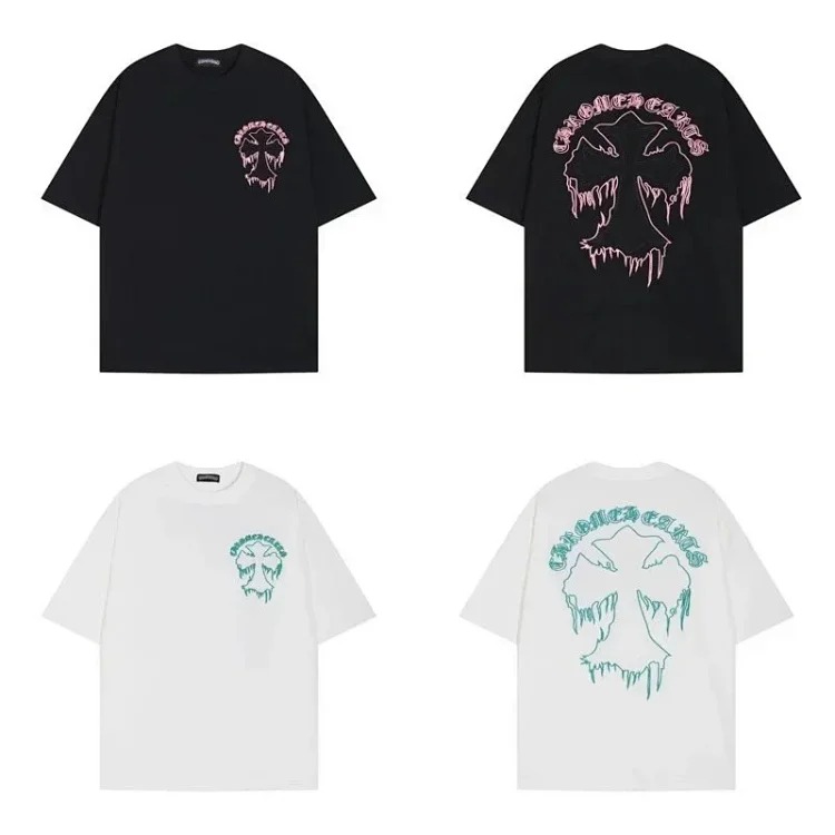 Summer short-sleeved European and American street half-sleeved T-shirt series for men and women-CY