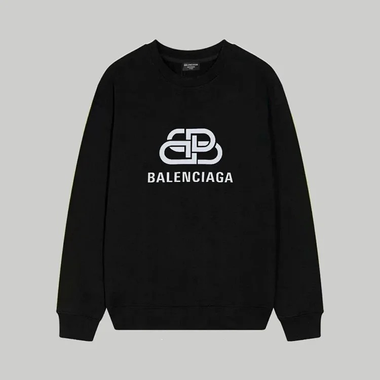 Cross-border B home 24SS autumn double B retro print graffiti 380g double-strand large terry long-sleeved T-shirt for men and women