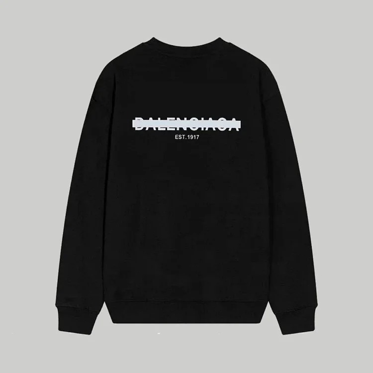 Cross-border B home 24SS autumn double B retro print graffiti 380g double-strand large terry long-sleeved T-shirt for men and women