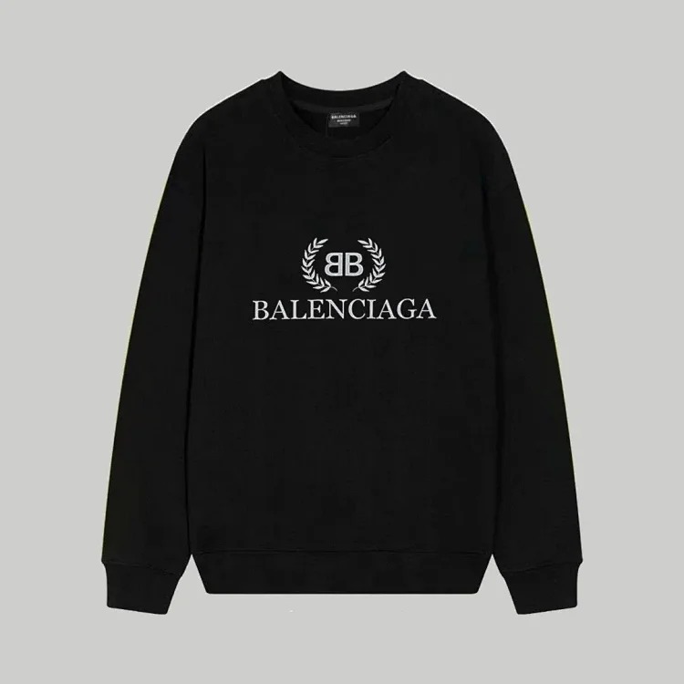 Cross-border B home 24SS autumn double B retro print graffiti 380g double-strand large terry long-sleeved T-shirt for men and women