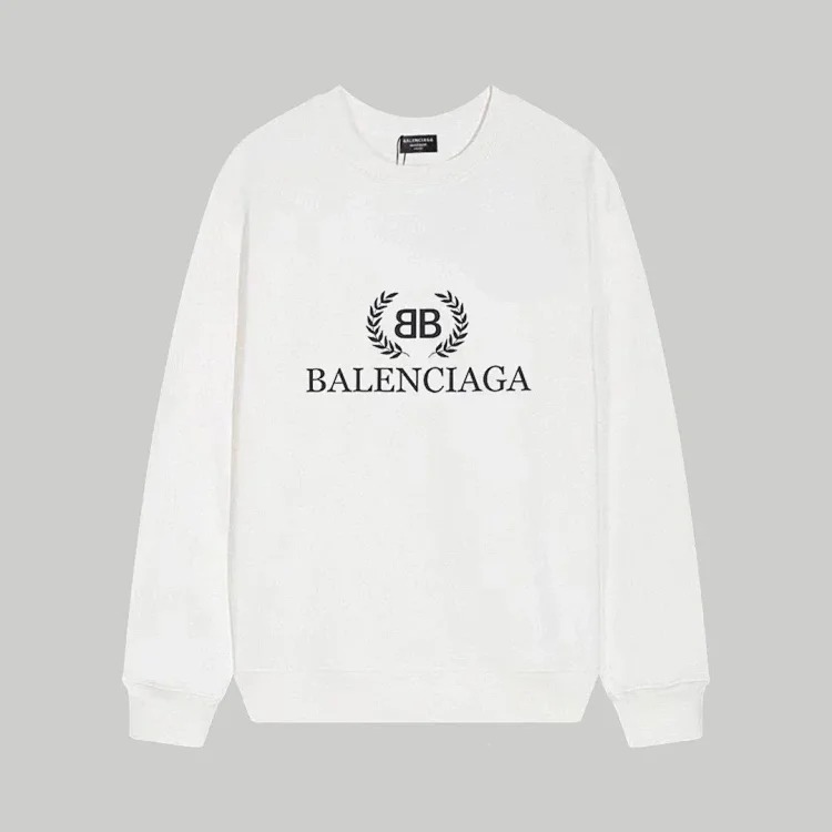 Cross-border B home 24SS autumn double B retro print graffiti 380g double-strand large terry long-sleeved T-shirt for men and women