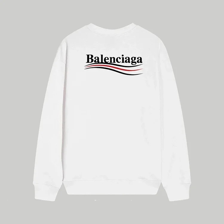 Cross-border B home 24SS autumn double B retro print graffiti 380g double-strand large terry long-sleeved T-shirt for men and women