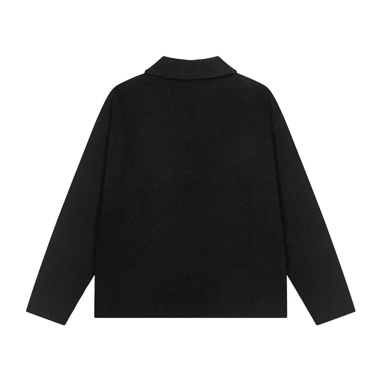 2025 autumn and embroidered wool collar pullover sweater-CY